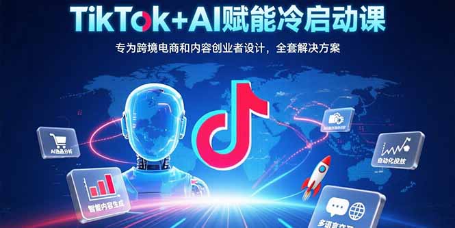 TikTok+AI赋能冷启动课：专为跨境电商和内容创业者设计，全套解决方案-易知付