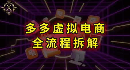 拼多多虚拟电商全流程拆解，深度学习每一个环节，看完即可上手实操-易知付