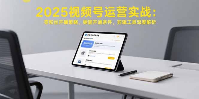2025视频号运营实战：零粉丝开播策略，橱窗开通条件，剪辑工具深度解析-易知付