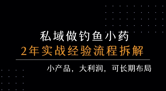 私域做钓鱼小药 每单利润3张+ 详细流程拆解-易知付
