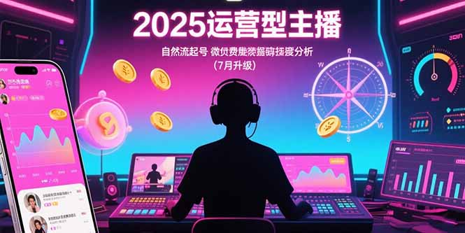 2025运营型主播：自然流起号，微付费投放技巧，罗盘数据深度解析(7月更新-易知付
