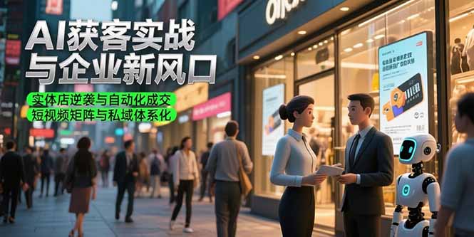 AI获客实战与企业新风口，实体店逆袭与自动化成交 短视频矩阵与私域体系化-易知付