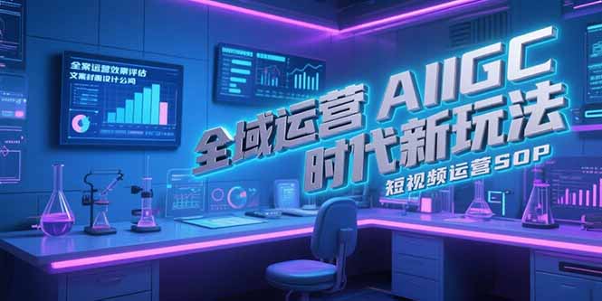 全域运营AIGC时代新玩法，文案封面设计公式，短视频运营SOP-易知付
