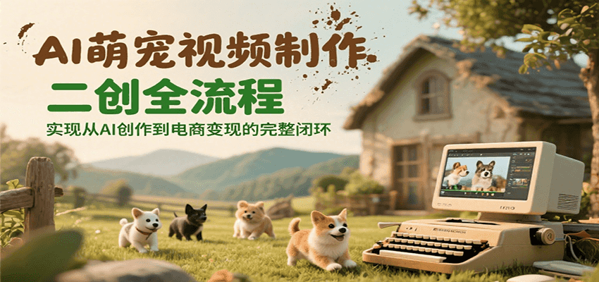 AI萌宠视频制作二创全流程，实现从AI创作到电商变现的完整闭环-易知付