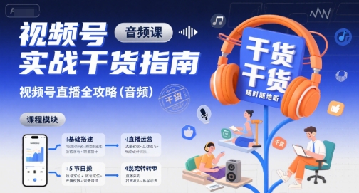 视频号实战干货指南，视频号直播全攻略(音频)-易知付