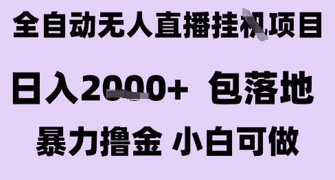 最新全自动抖音无人直播挂G项目，日入2k+ 包落地暴力撸金，小白可做【揭秘】-易知付