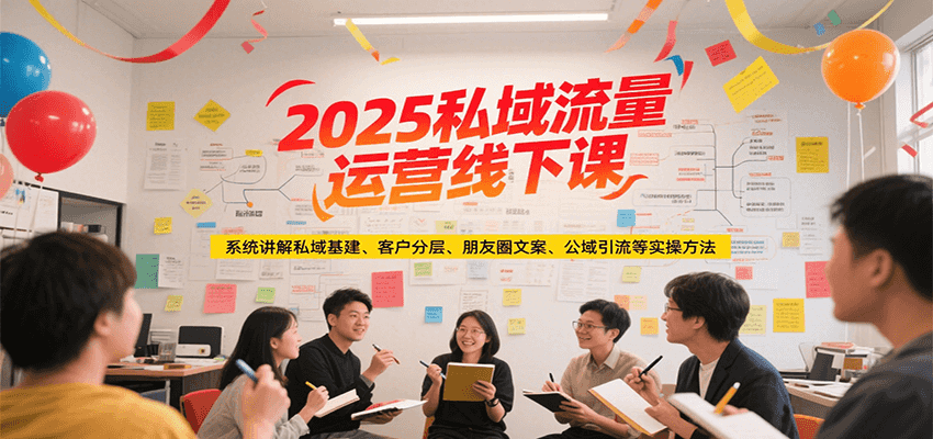 2025私域流量运营线下课，系统讲解私域基建/客户分层/朋友圈文案/公域引流等实操方法-易知付