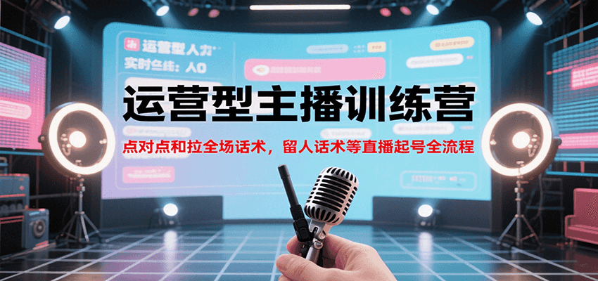 运营型主播训练营，点对点和拉全场话术，留人话术等直播起号全流程(更新7月)-易知付