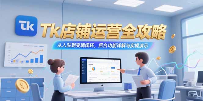 Tk店铺运营全攻略，从入驻到变现闭环，后台功能详解与实操演示-易知付