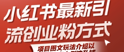 小红书最新引流创业粉方式，项目图文玩法介绍以及如何安全倒流私域-易知付