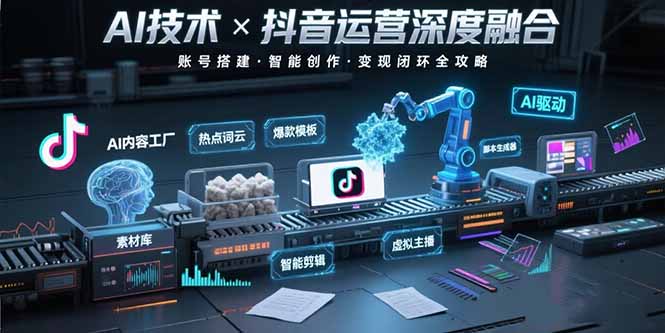 AI技术与抖音运营的深度融合应用：涵盖账号搭建、内容创作、收益变现等-易知付
