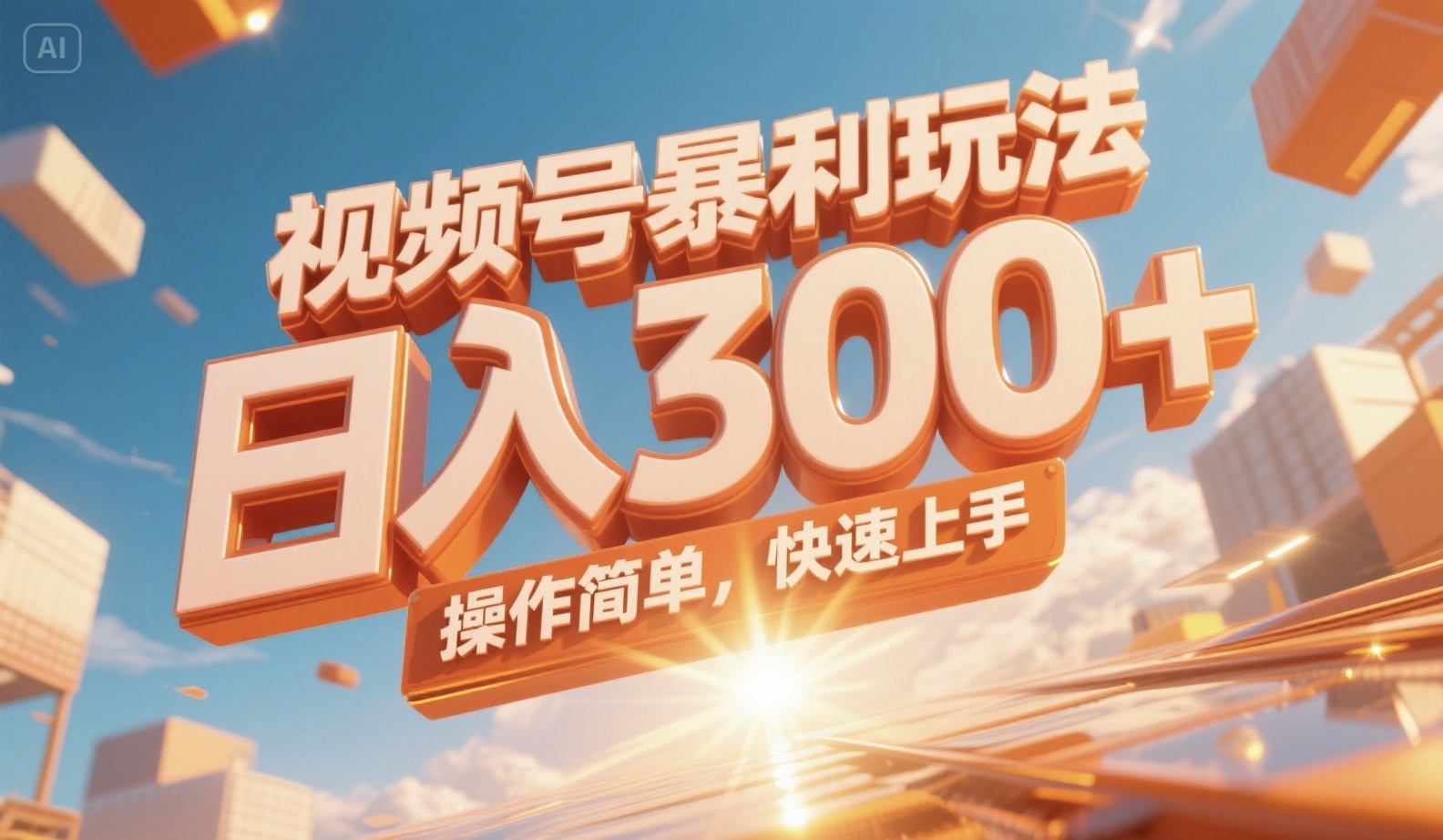 视频号暴利玩法，日入300+，操作简单，快速上手。-易知付