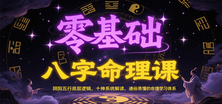 零基础八字命理课：阴阳五行底层逻辑，十神系统解读，通俗易懂的命理学习体系-易知付