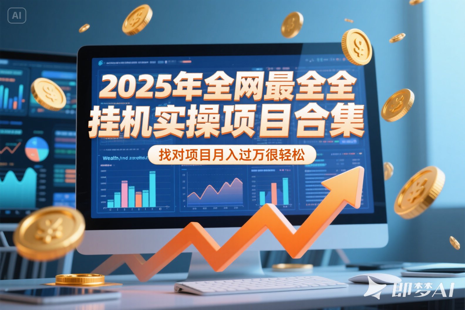2025年挂机实操项目实操演练，挂机类型，AI直播类型，轻资产创业类型…-易知付