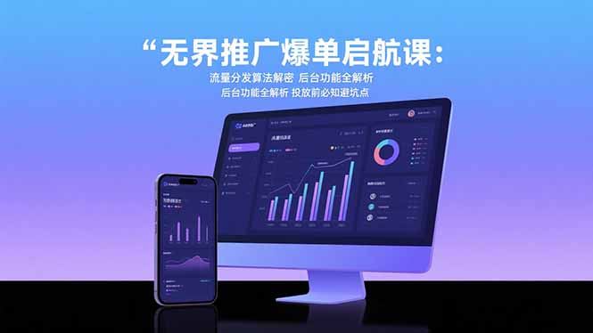 无界推广爆单启航课：流量分发算法解密 后台功能全解析 投放前必知避坑点-易知付