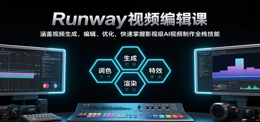 Runway视频编辑课，涵盖视频生成、编辑、优化，快速掌握影视级AI视频制作全栈技能-易知付
