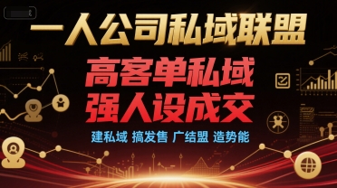 一人公司私域联盟，高客单私域，强人设成交，建私域 搞发售 广结盟 造势能-易知付