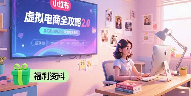 虚拟电商全攻略2.0，开店选品实操流程，账号定位、货源发布、笔记发布技巧-易知付