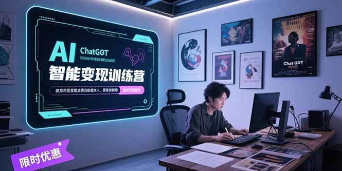 AI智能变现训练营，ChatGPT写作变现，电影解说制作，图文带货方法论-易知付