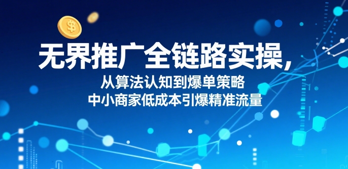 无界推广全链路实操，从算法认知到爆单策略，中小商家低成本引爆精准流量-易知付