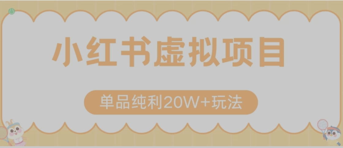 小红书卖虚拟产品，单品纯利20W+玩法分享（节系列课程）-易知付