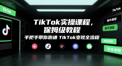 TikTok实操课程，保姆级教程，手把手带你跑通TikTok变现全流程-易知付