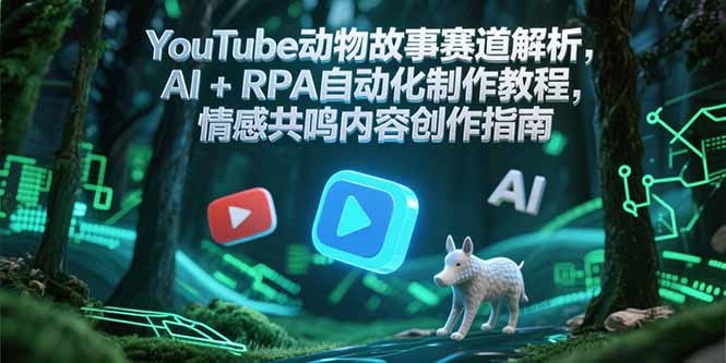 YouTube动物故事赛道解析，AI+RPA自动化制作教程，情感共鸣内容创作指南-易知付
