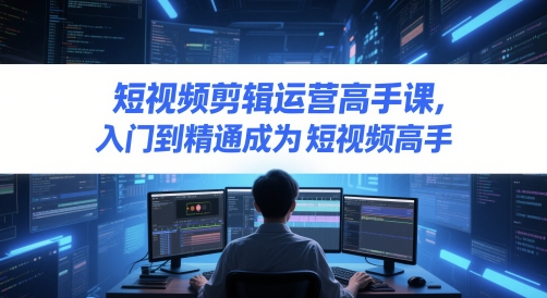 短视频剪辑运营高手课，入门到精通成为短视频高手-易知付