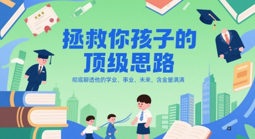 付费文章：拯救你孩子的顶级思路，彻底聊透他的学业、事业、未来，含金量满满-易知付