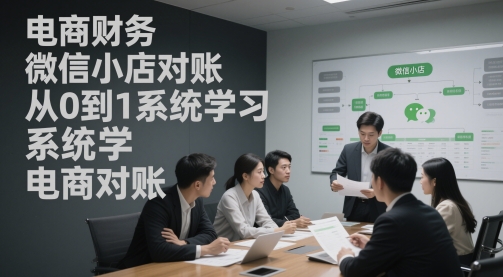 电商财务微信小店对账，从0到1系统学习电商对账-易知付