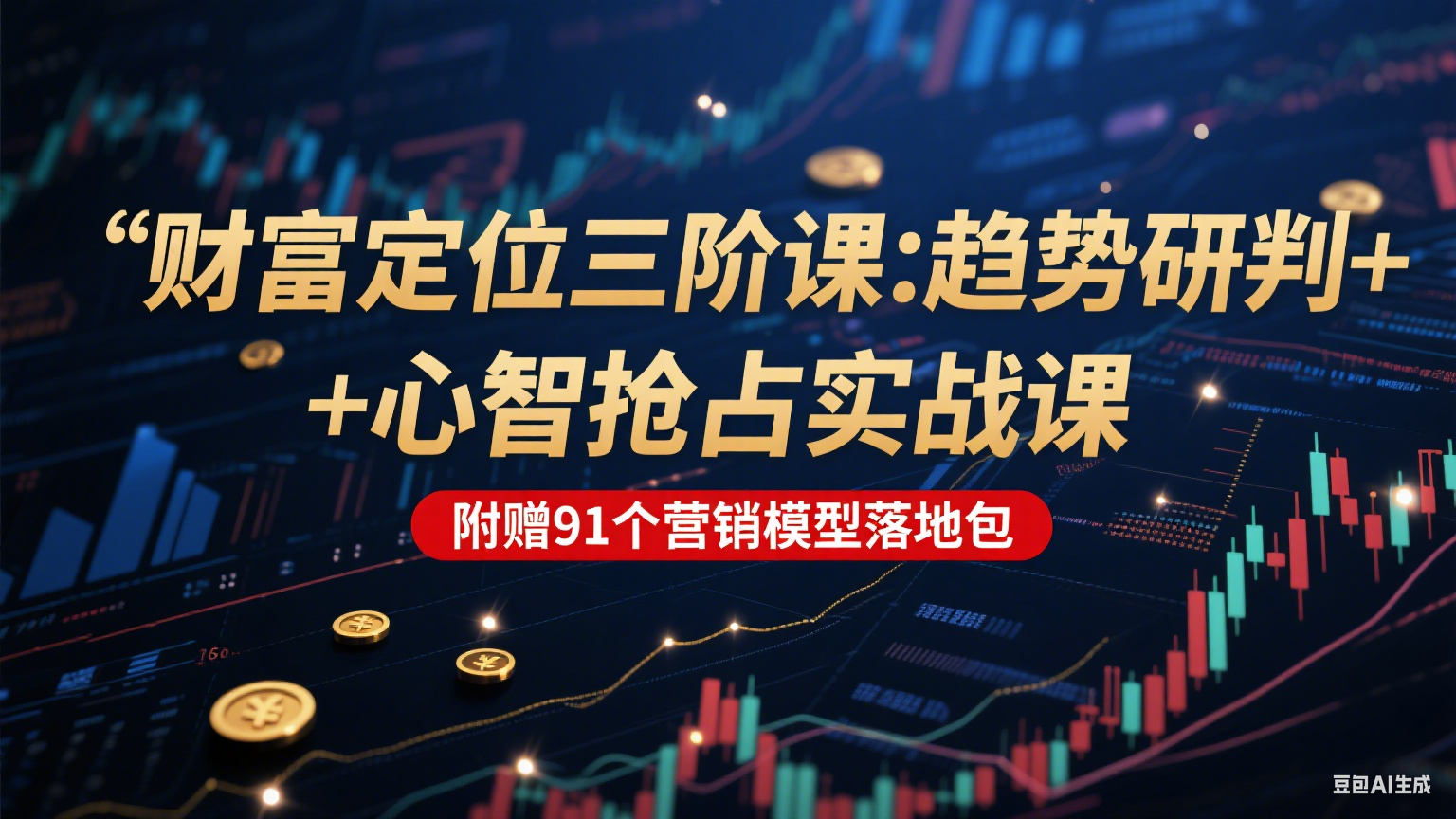 财富定位三阶：趋势研判 + 心智抢占实战课，附赠91个营销模型落地包-易知付