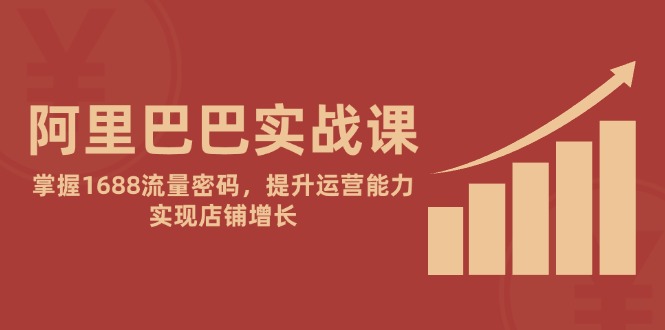 阿里巴巴实战课：掌握1688流量密码，提升运营能力，实现店铺增长-易知付