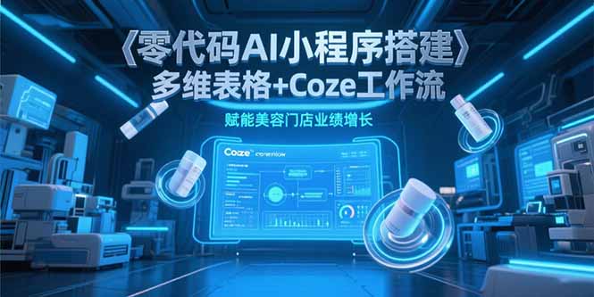 零代码AI小程序搭建，多维表格+Coze工作流，赋能美容门店业绩增长-易知付